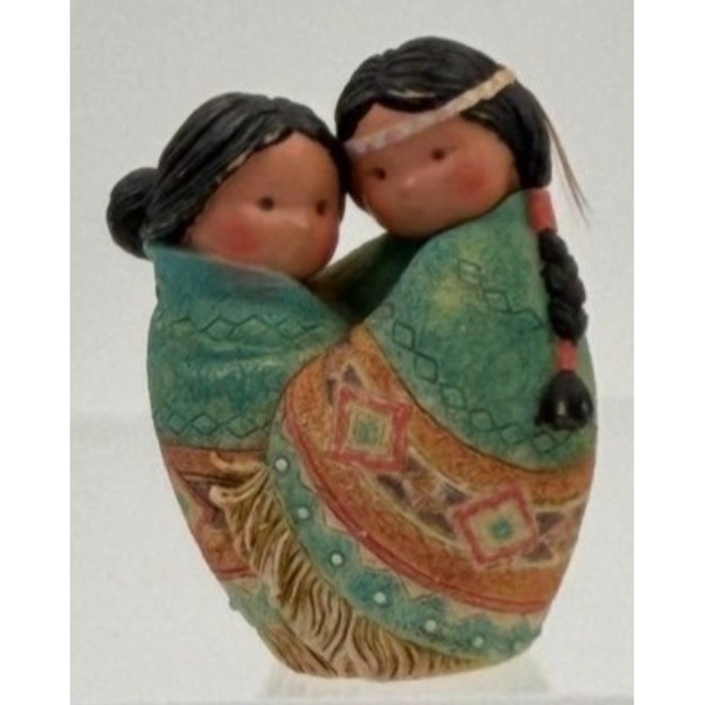 Vintage Southwestern Enesco Figurine Love for Many Moons Karen Hahn 1994